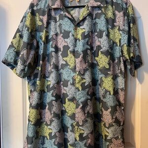 Ingear Men's Colorful Turtle Print Shirt